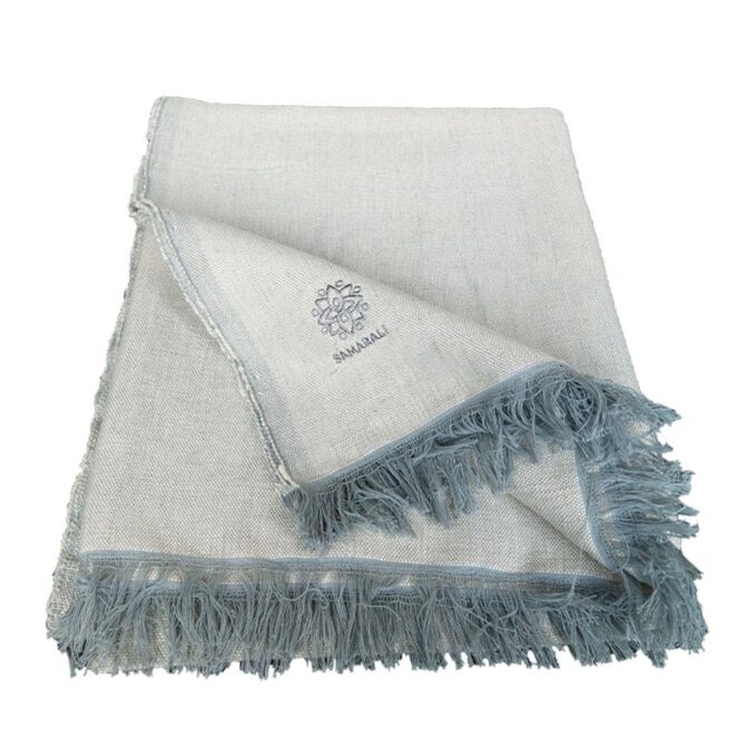 Organic Cotton Yoga Blanket - Chateau grey Organic Cotton Yoga Blanket - Chateau grey