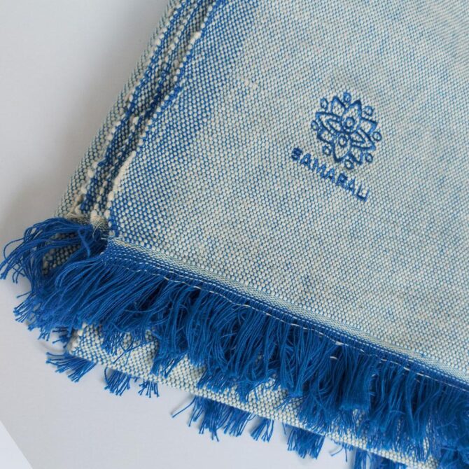 Organic Cotton Yoga Blanket - Blue Organic Cotton Yoga Blanket - Blue Organic Cotton Yoga Blanket - Blue