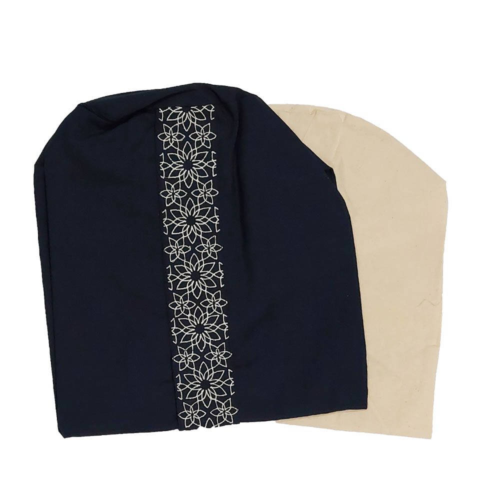 Organic Cotton Bolster Covers - Navy Blue