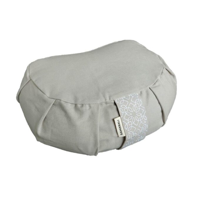 Coussin de méditation en forme de croissant - Gris château Coussin de méditation en forme de croissant - Gris château