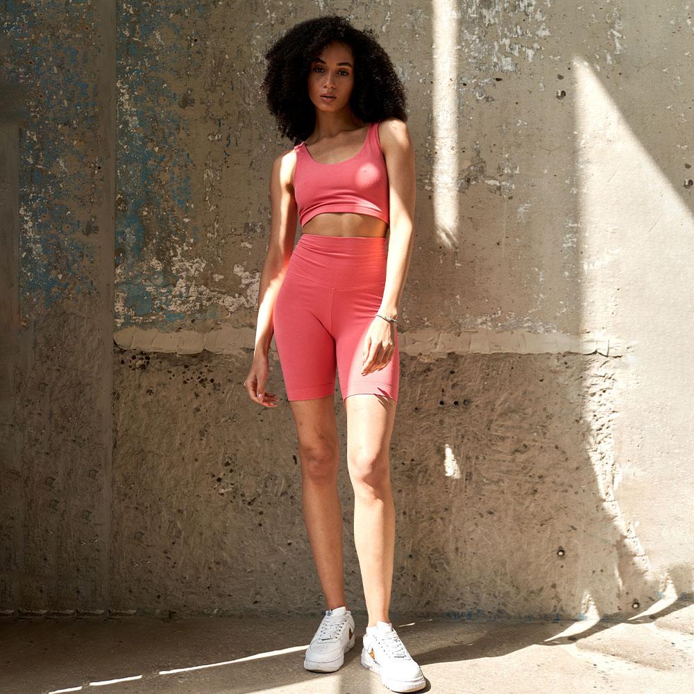 Yoga Shorts - katoen - Koraal - XS