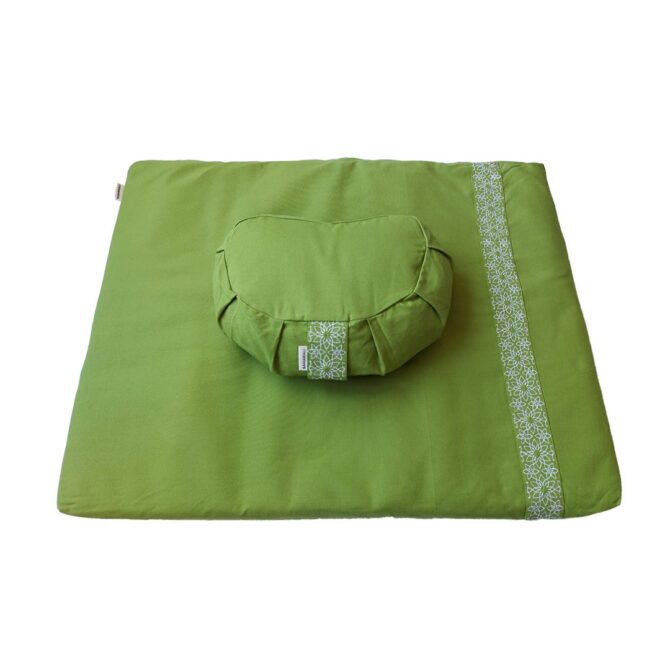 Meditation set with cushion crescent - Green Meditation set with cushion crescent - Green