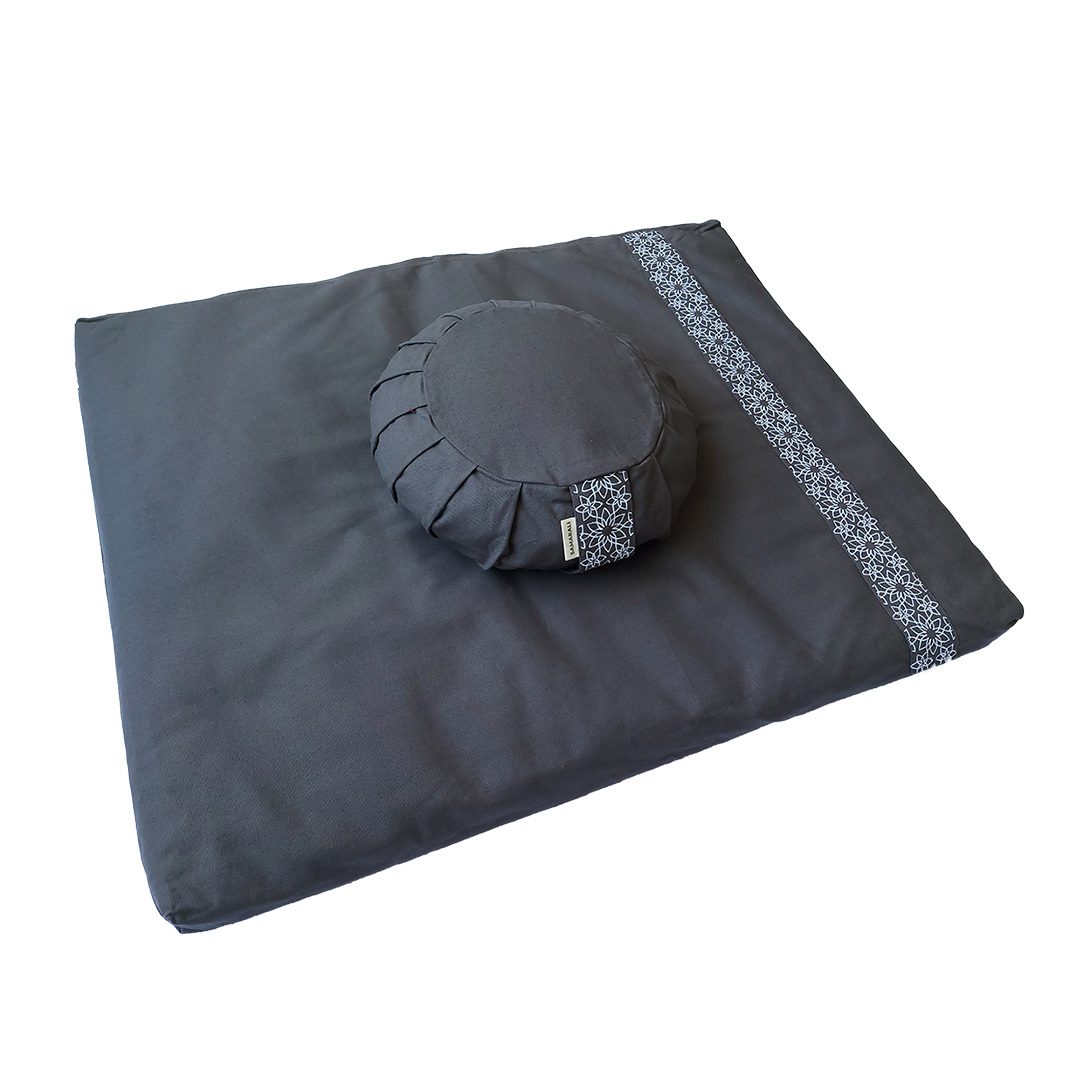 Meditation set with cushion zafu - Gray