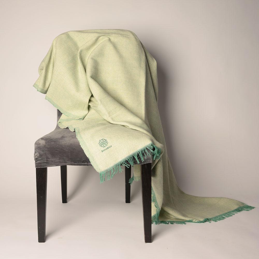 Organic Cotton Yoga Blanket - Green