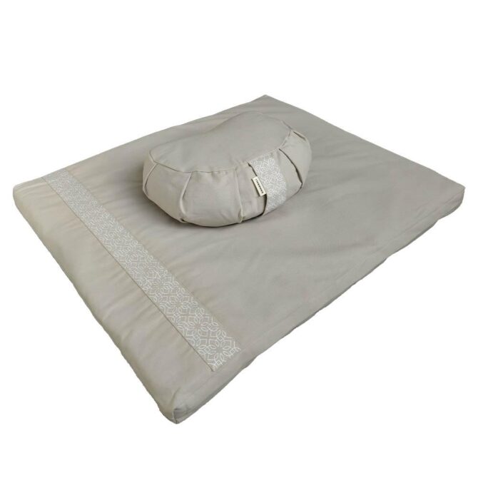 Meditation set with cushion crescent - Chateau grey