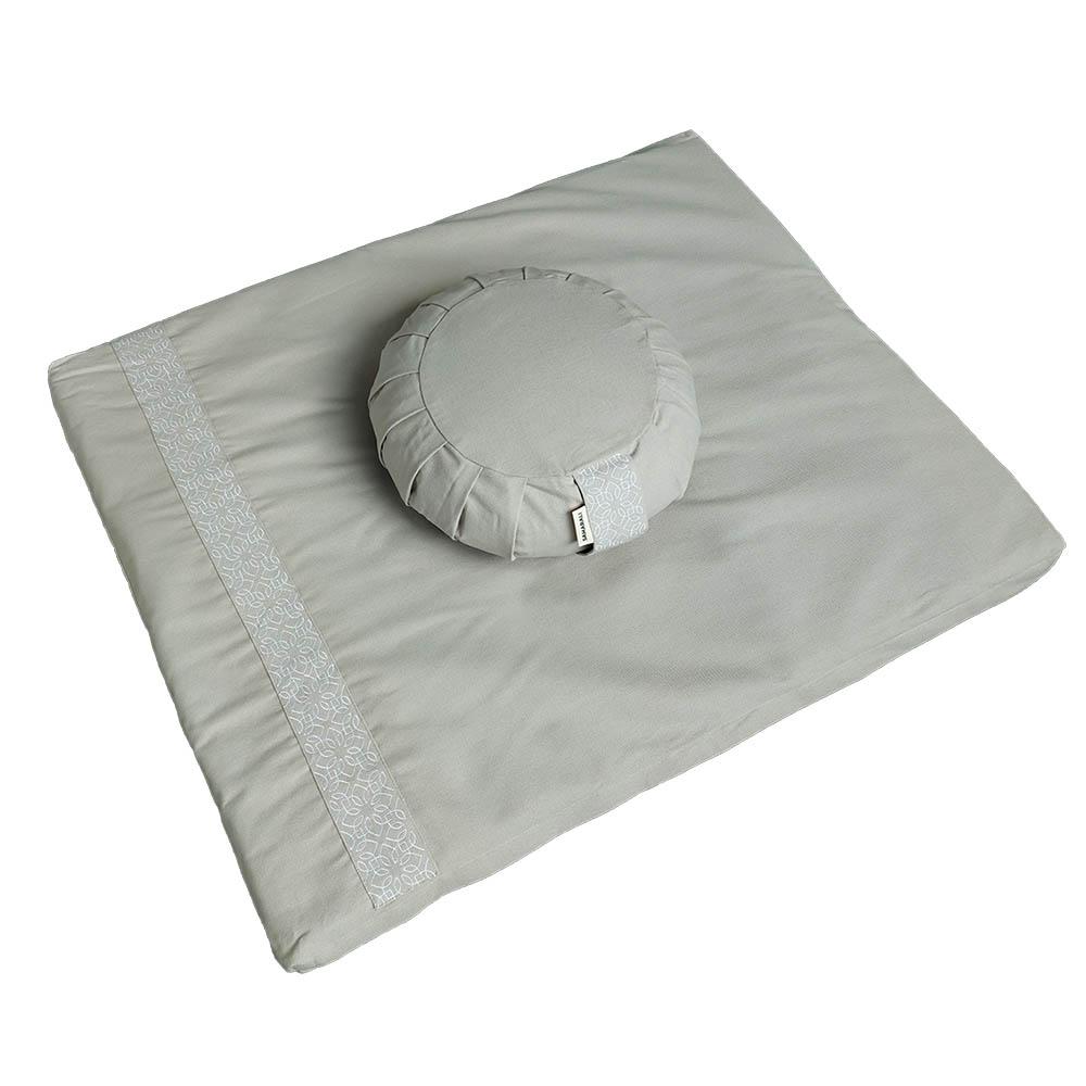 Meditation set with cushion zafu - Chateau grey