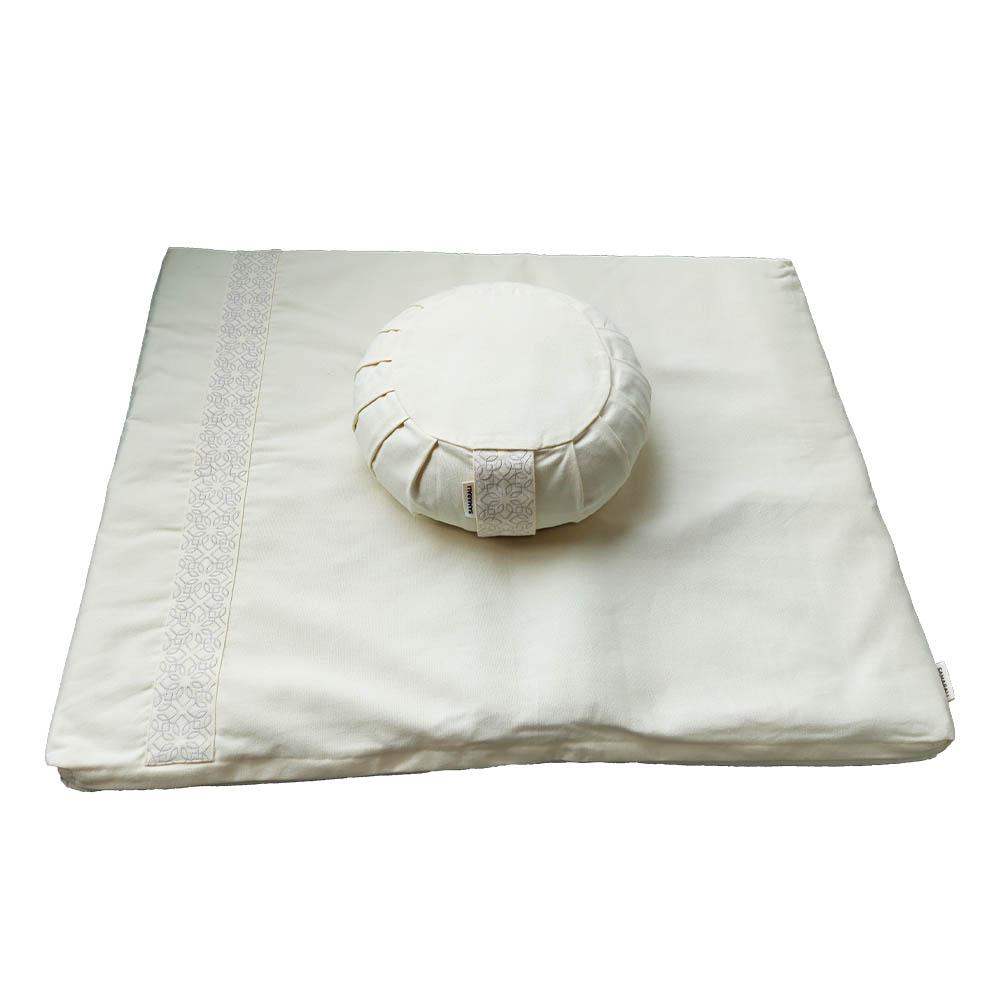 Meditation set with cushion zafu - Ivory