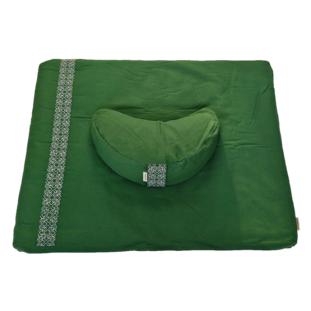 Zafu Zabuton Set met Wigkussen - Bosgroen