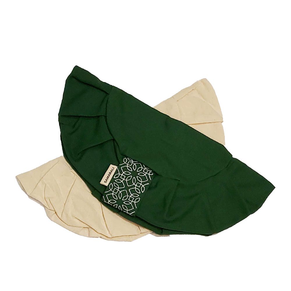 Organic Cotton Meditation Pillow Covers - Forest Green , Zafu Cushion