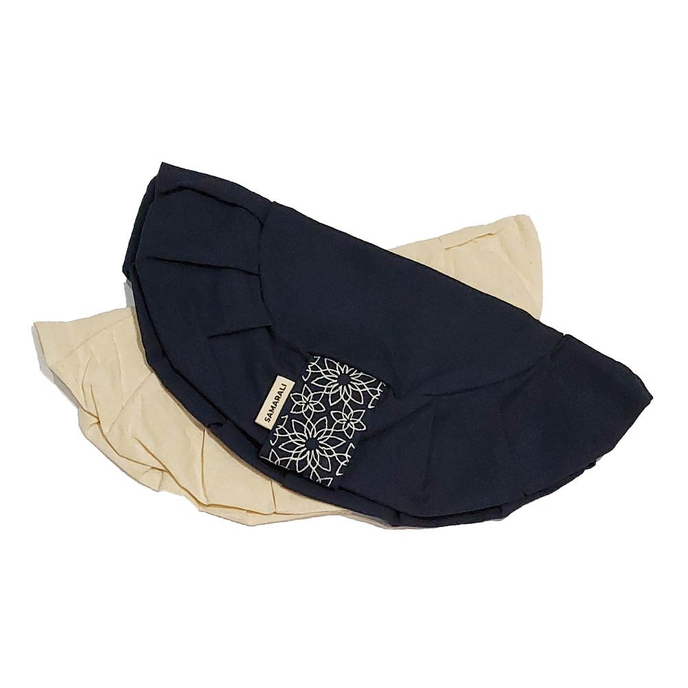 Organic Cotton Meditation Pillow Covers - Navy Blue , Zafu Cushion