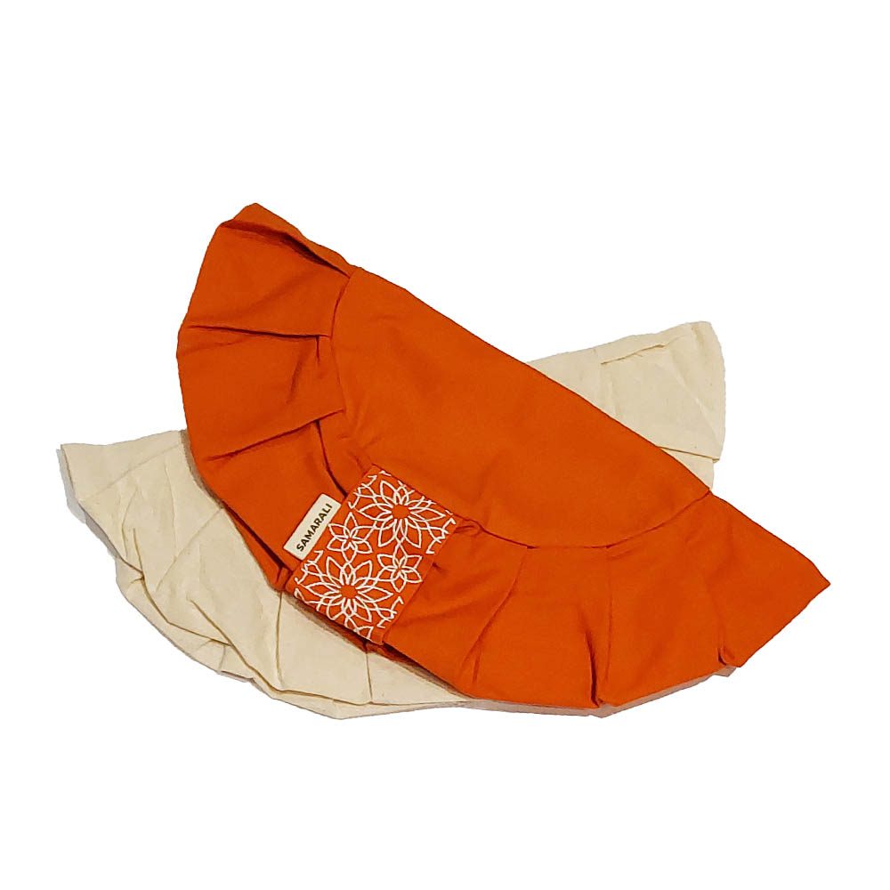 Organic Cotton Meditation Pillow Covers - Orange , Zafu Cushion