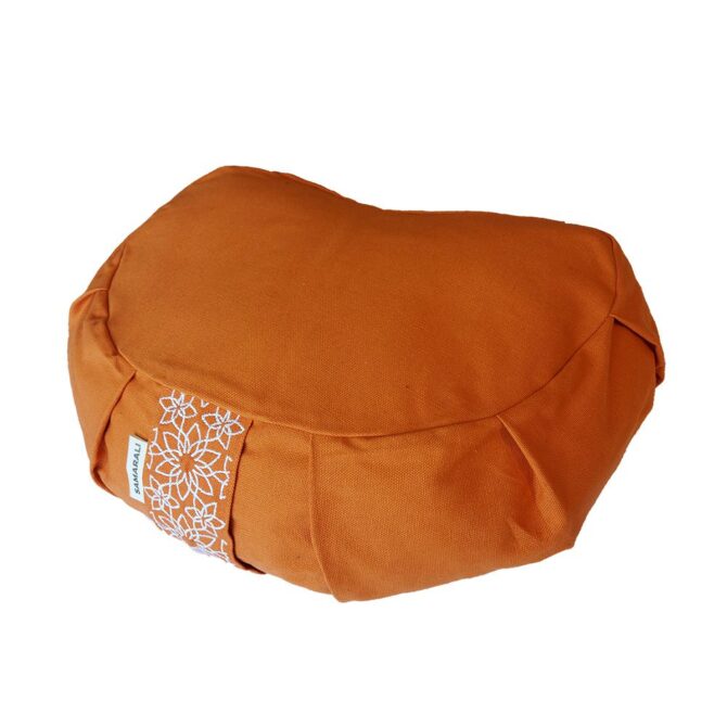 Organic Cotton Meditation Pillow Covers - Orange, Crescent Cushion Organic Cotton Meditation Pillow Covers - Orange, Crescent Cushion Organic Cotton Meditation Pillow Covers - Orange, Crescent Cushion