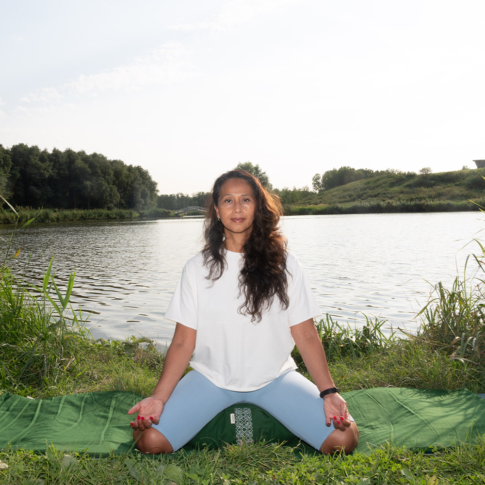 Zafu pillow in Forest green color Zafu pillow in Forest green color