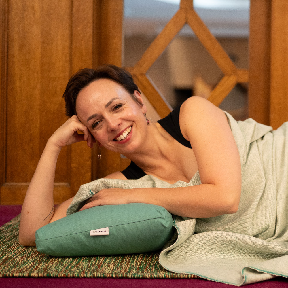 yogamatta, savasana-kudde och filt 4 yogamatta, savasana-kudde och filt