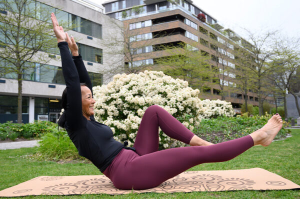 How does power yoga build strength differently than weights? sustainable yoga mats